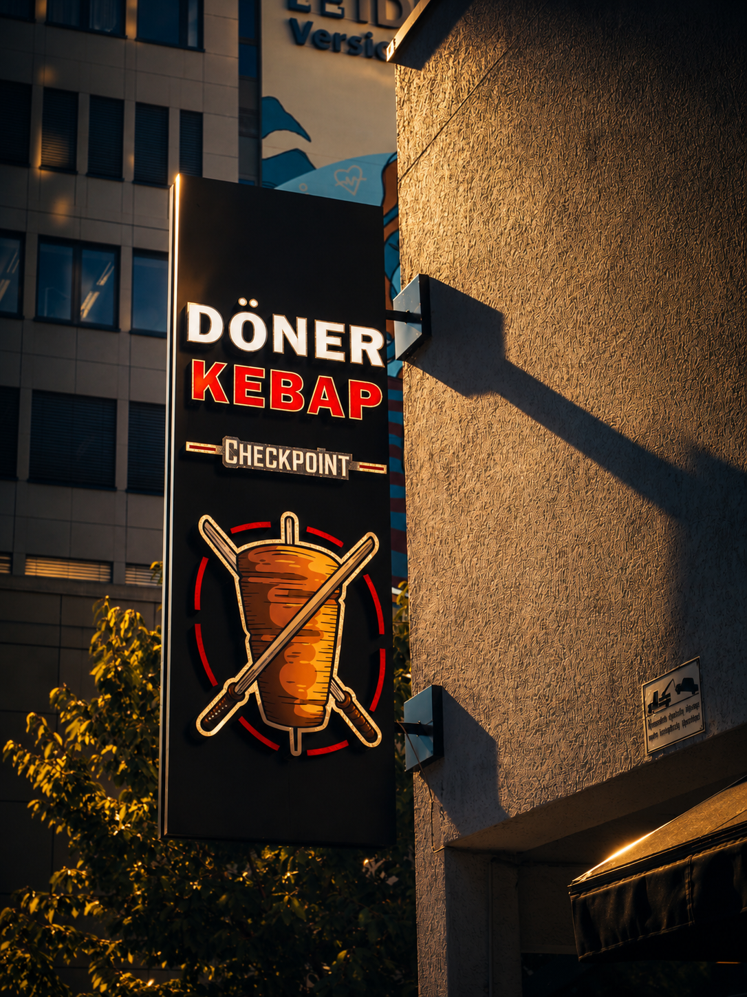 Checkpoint Kebap Außenschild in Berlin